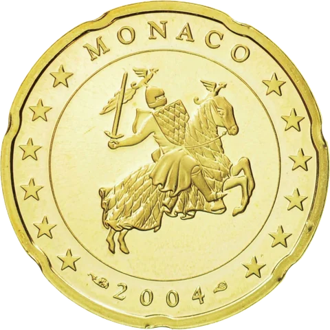 第一版 · 2001–2005 · 10、20、50 欧分 摩纳哥首位领主查理一世的封印
